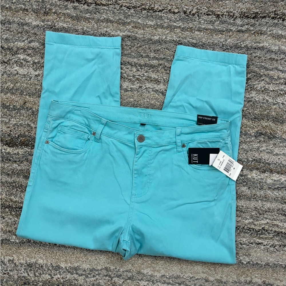 KUT From The Kloth Crop Straight Leg Jeans Sz 14 NWT | KUT Cropped Straight Leg- - Picture 4 of 13